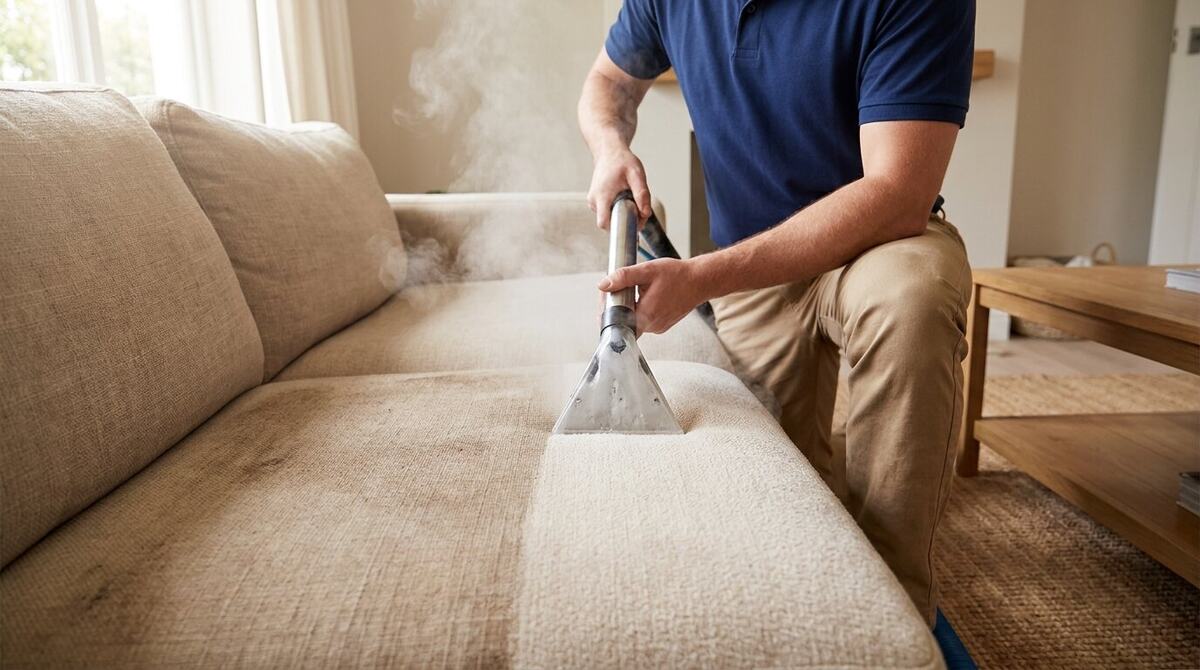 Upholstery cleaned by Keep It Clean America 2
